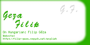 geza filip business card