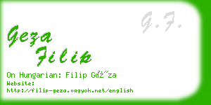 geza filip business card